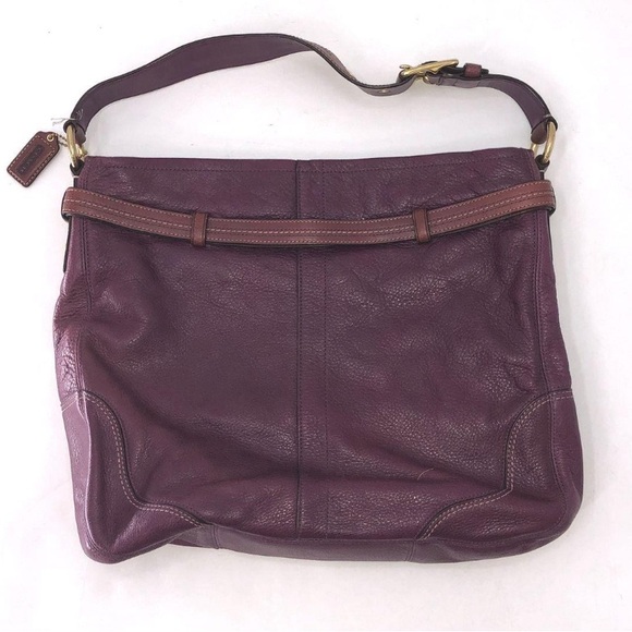 Coach Hampton Leather Hobo- Berry NWT - Picture 2 of 3